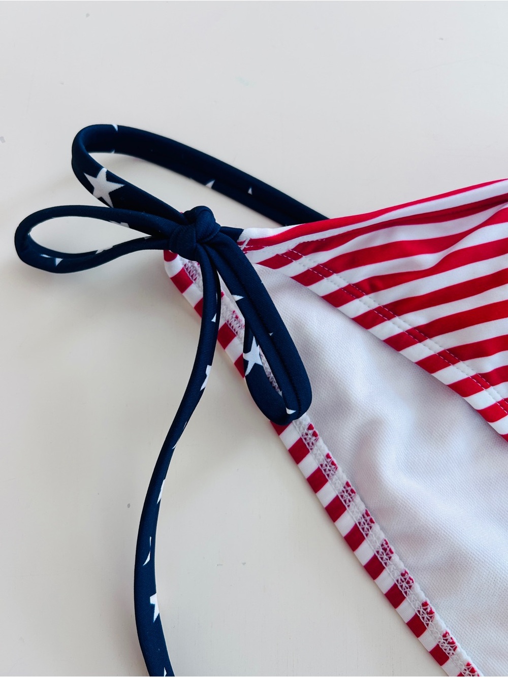 Patriotic Red White & Blue Stripe Tie Side Bikini Bottoms | 2X | NWOT - Picture 4 of 7